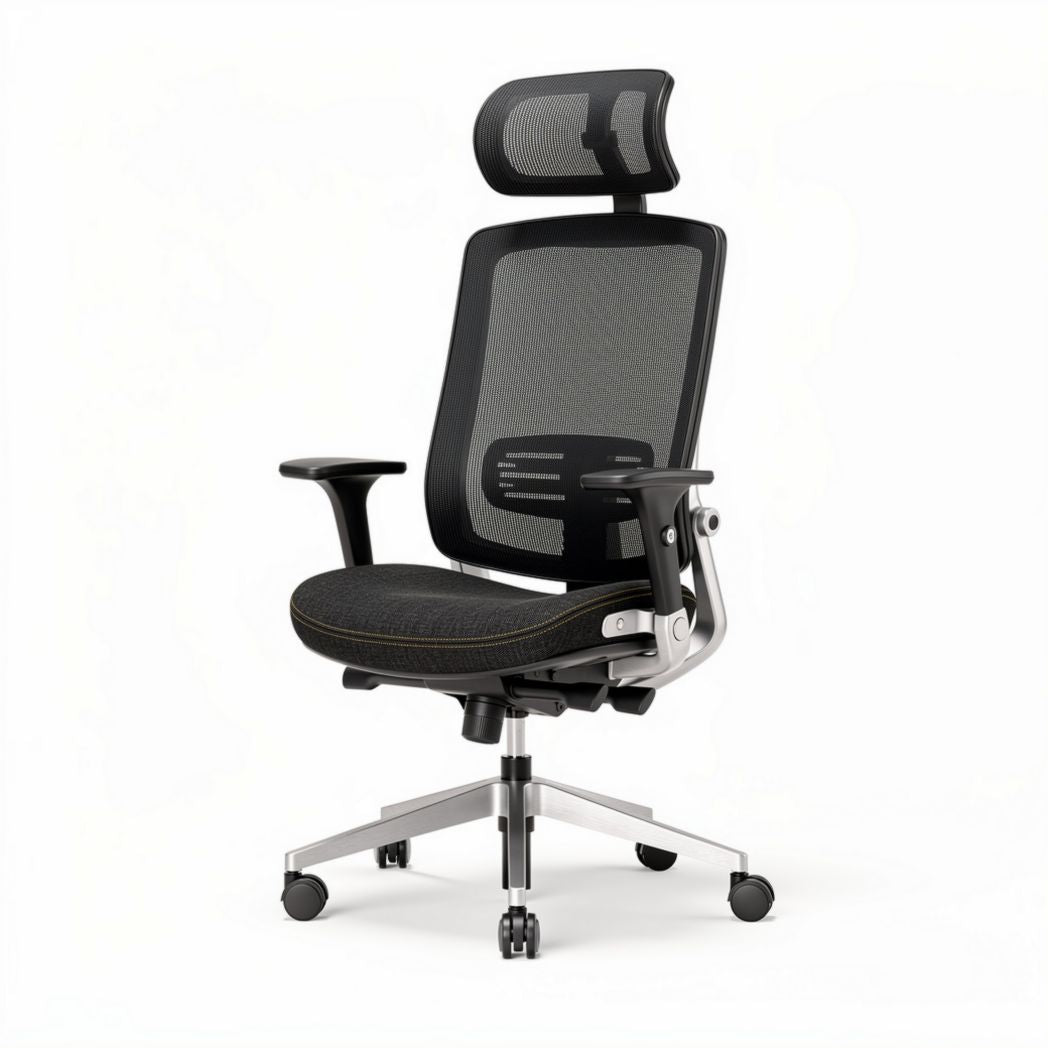 Mesh ergonomic office chair with adjustable headrest and armrests 60 x 60 x 110cm
