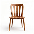 Wooden dining chair with slatted back and tapered legs 40 x 40 x 85cm